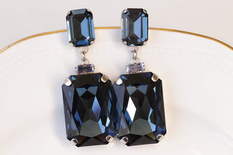 dark blue earrings