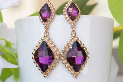 dark purple earrings