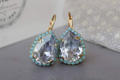 dusty blue earrings