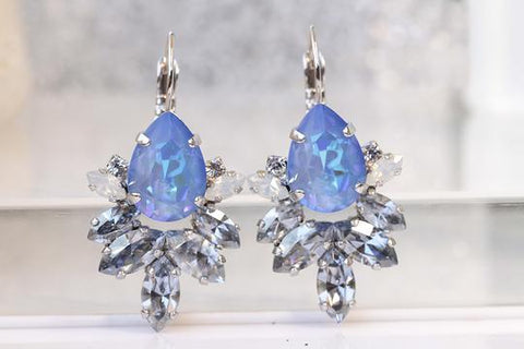 dusty blue earrings for wedding