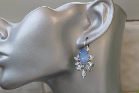 dusty blue wedding earrings