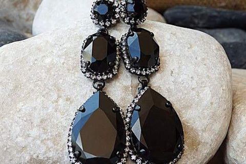 elegant black earrings