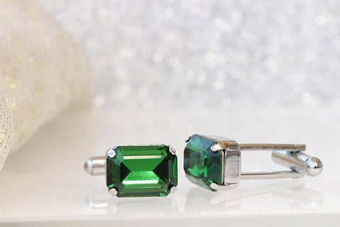 emerald cufflinks