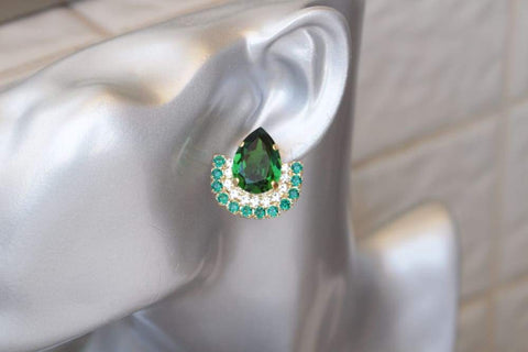 emerald green earrings