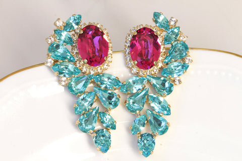 fuchsia earrings