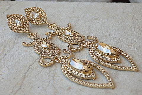 gold pageant earrings