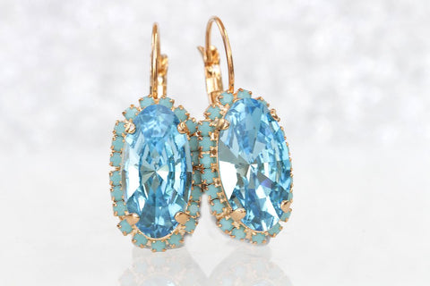 gold turquoise earrings