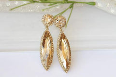 champagne earrings