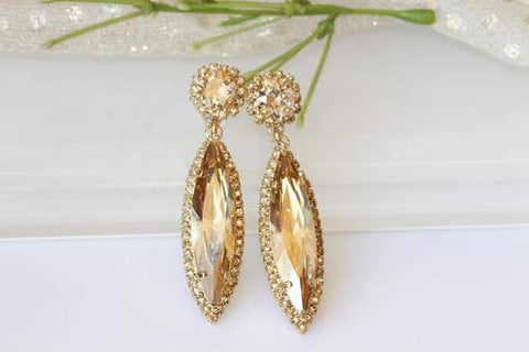 gold wedding earrings