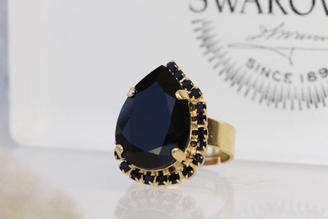 gold women's gold black stone ring