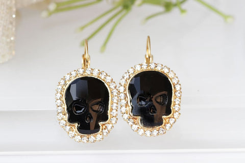 gothic skull earrings