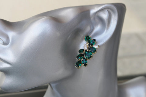 EMERALD EARRINGS | Rebeka Crystal Earrings | Emerald Jewelry ...