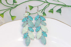 mint and turquoise earrings
