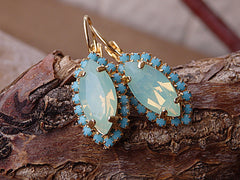 mint opal earrings