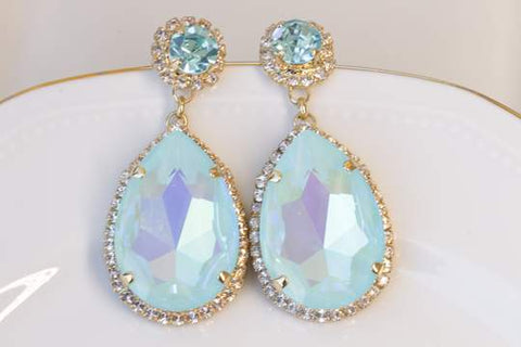 light blue earrings for wedding