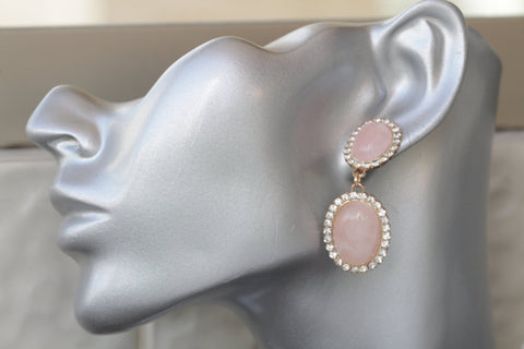 light pink earrings