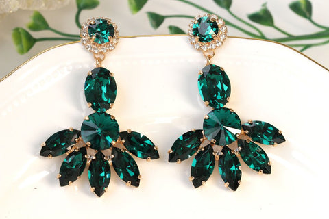 long emerald earrings