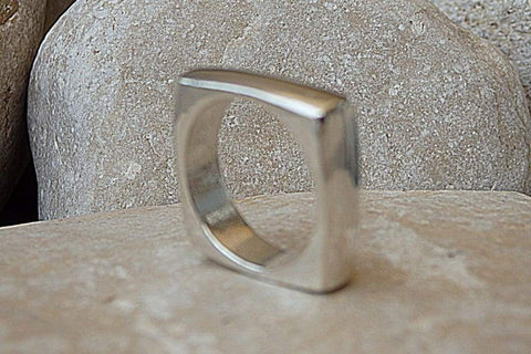 men's square wedding ring
