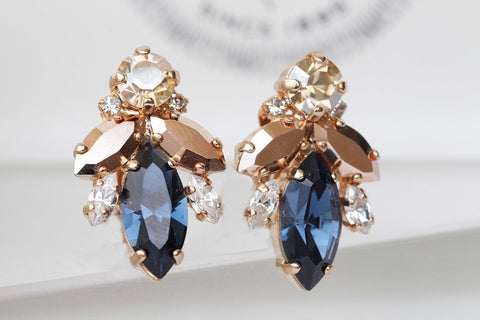 navy blue earrings for wedding