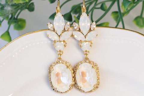 opal chandelier earrings