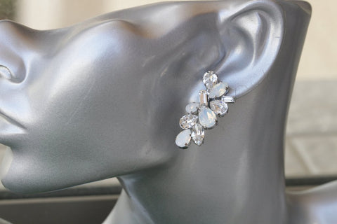 opal crystal earrings