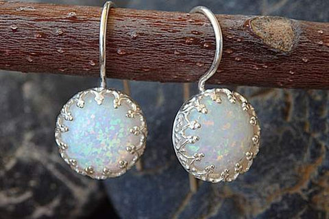 opal statement earrings