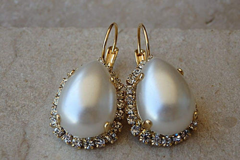 pearl drop earrings wedding