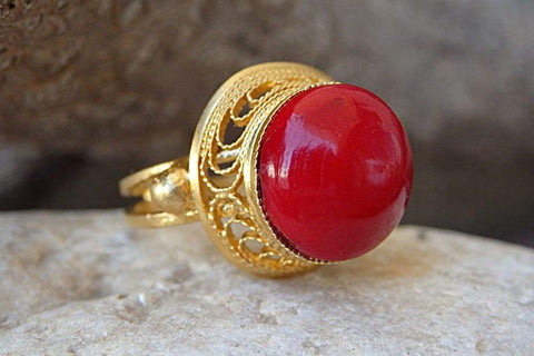 red coral rings