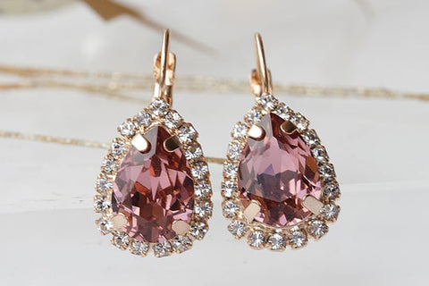 rose gold chandelier earrings