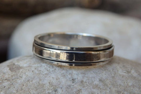 silver band rings for women