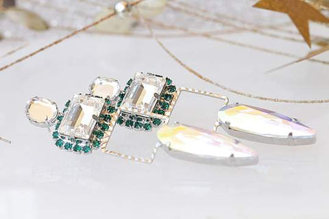 swarovski ab crystal earrings