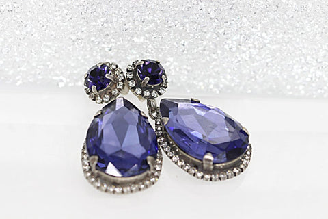 tanzanite drop earrings