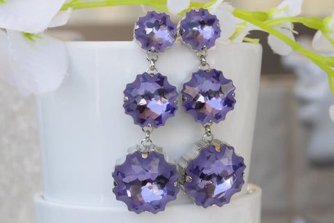 tanzanite wedding earrings