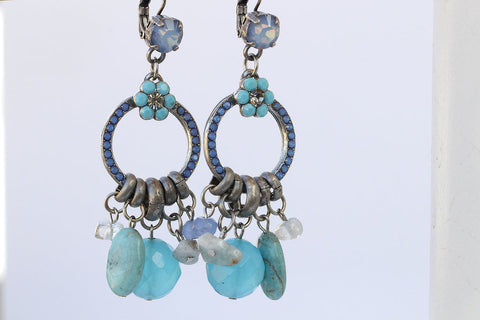 turquoise boho earrings