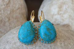 turquoise bridal earrings