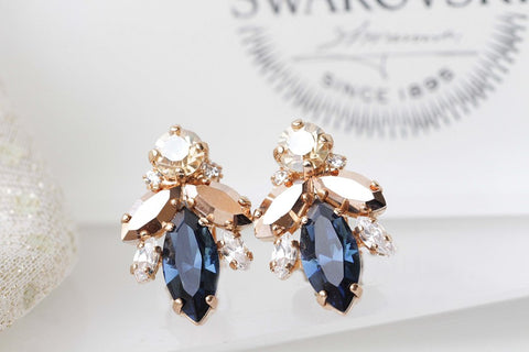 wedding earrings blue