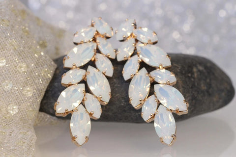 wedding white earrings