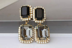 black diamond earrings