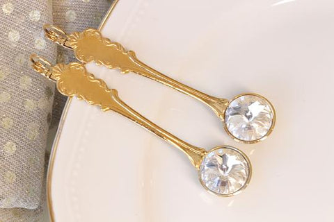 white gold wedding earrings