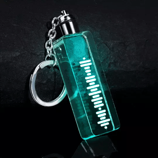 Anniversary Gifts Custom Music Code Keychain Personalized Song Shiny Keychain Memorable Gifts for Her