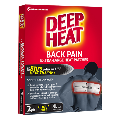 Back pain heat patches