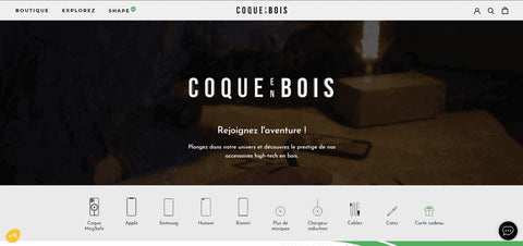 site coque en bois