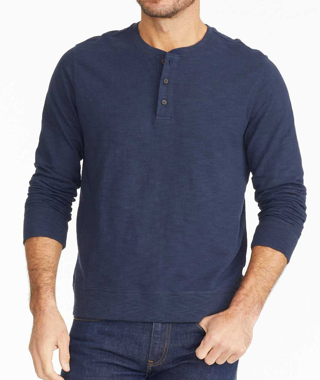 Henley Sweatshirt Navy | UNTUCKit