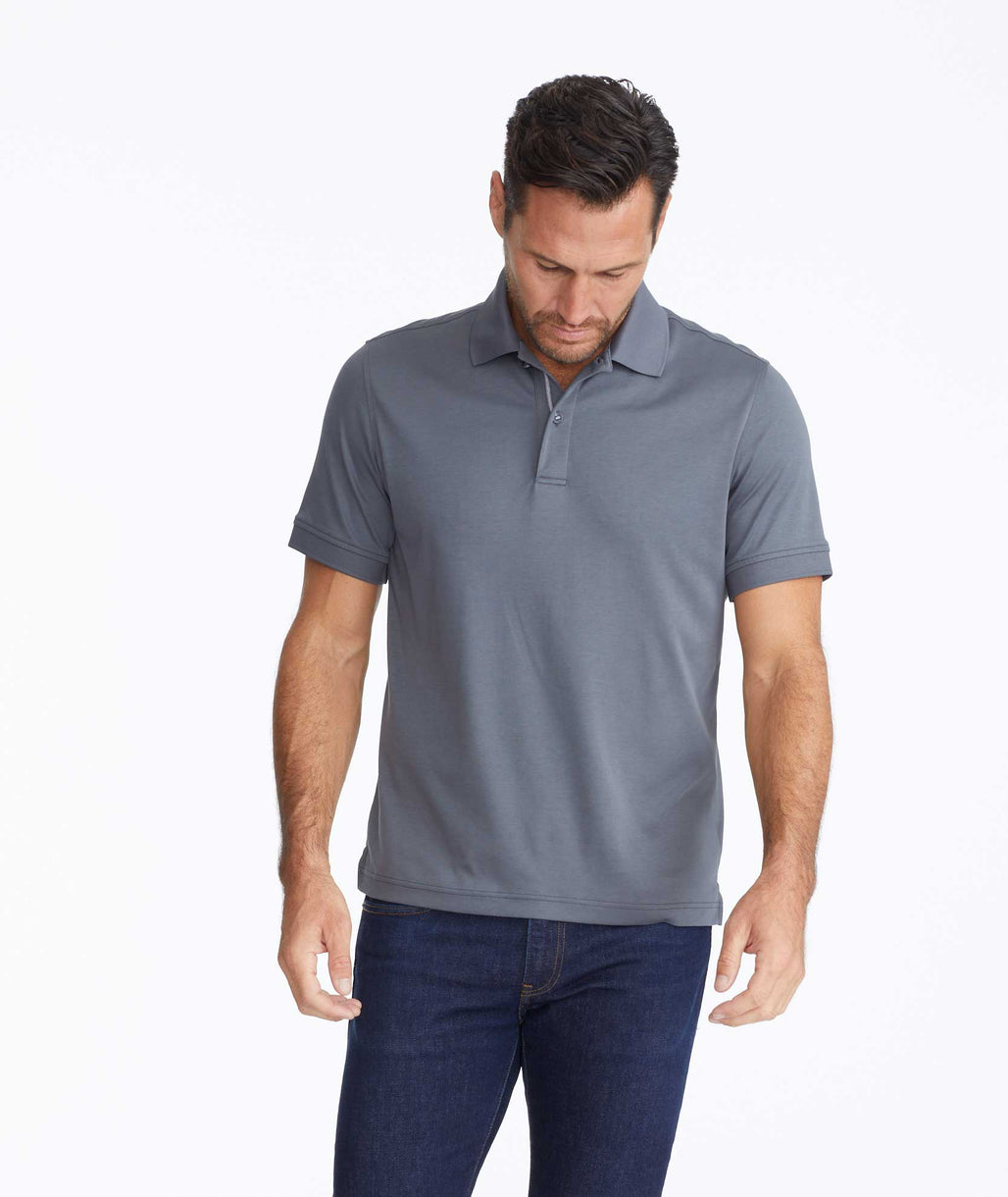 Wrinkle-Free Damaschino Polo Gray | UNTUCKit