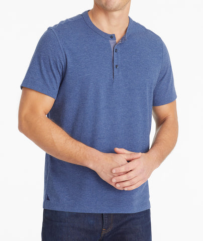 Ultrasoft Long-Sleeve Henley Slate Blue