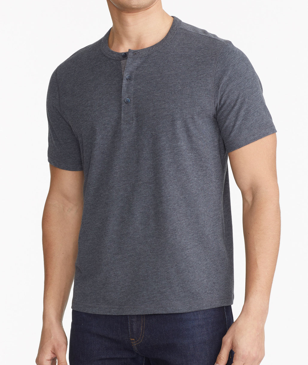 Ultrasoft Short-Sleeve Henley Jericho - Dark Gray | UNTUCKit