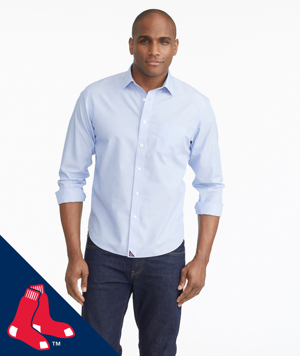 red sox button down shirt