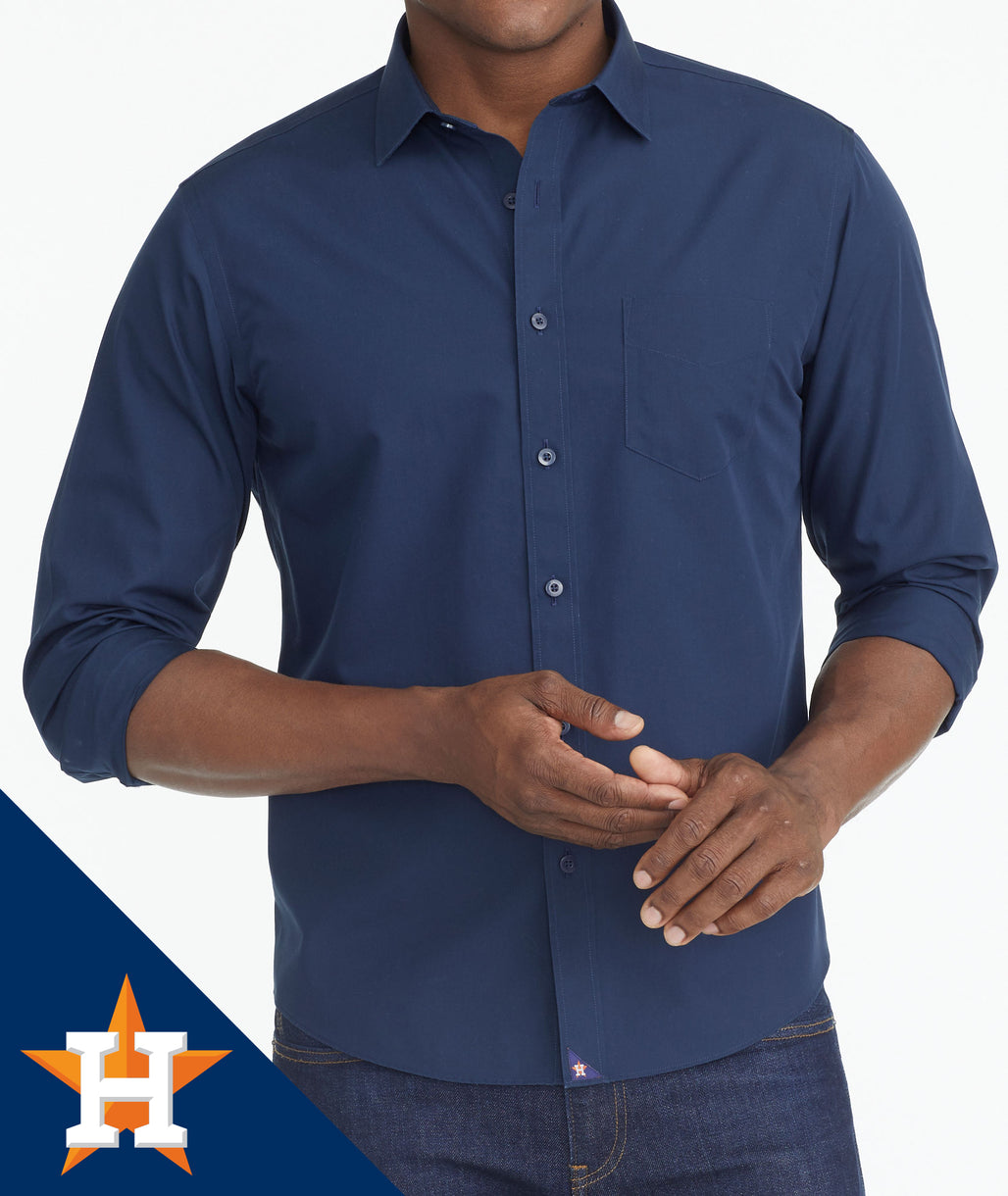 houston astros button down shirt