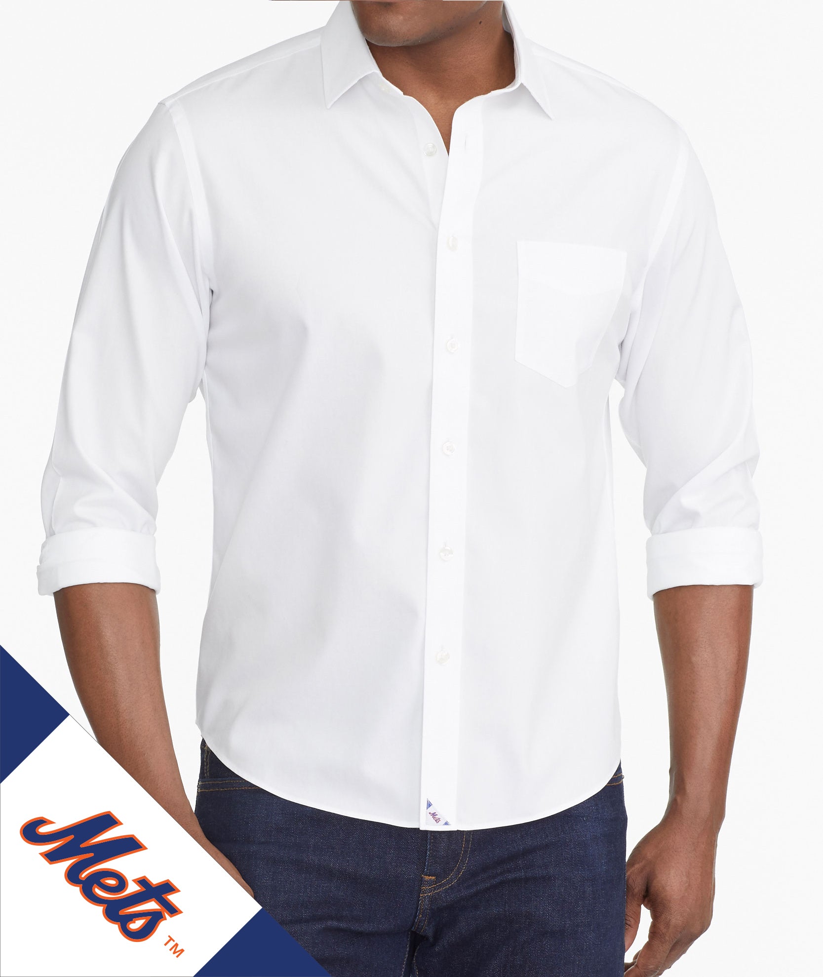 new york mets button down shirt