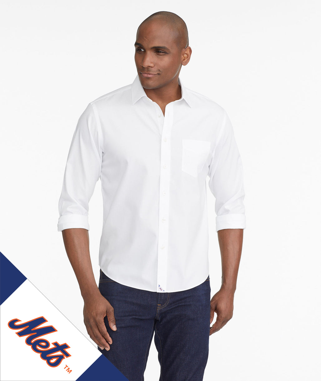 new york mets button down shirt